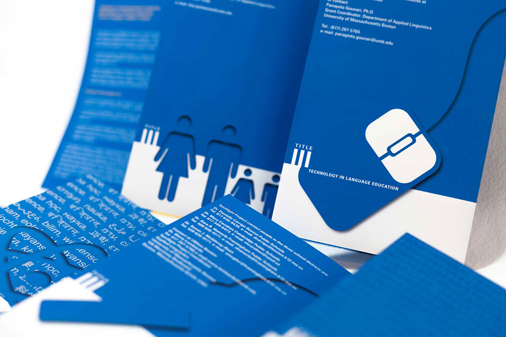 Brochure design UMASS Boston. NO IDEA. Branding Graphic Design Agency
