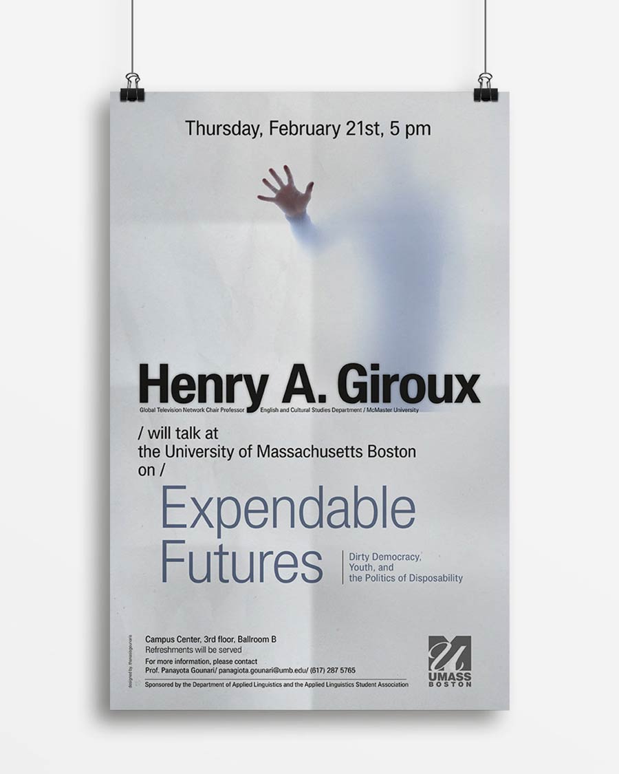 Henry A. Giroux Poster. NO IDEA. Branding Graphic Design Agency