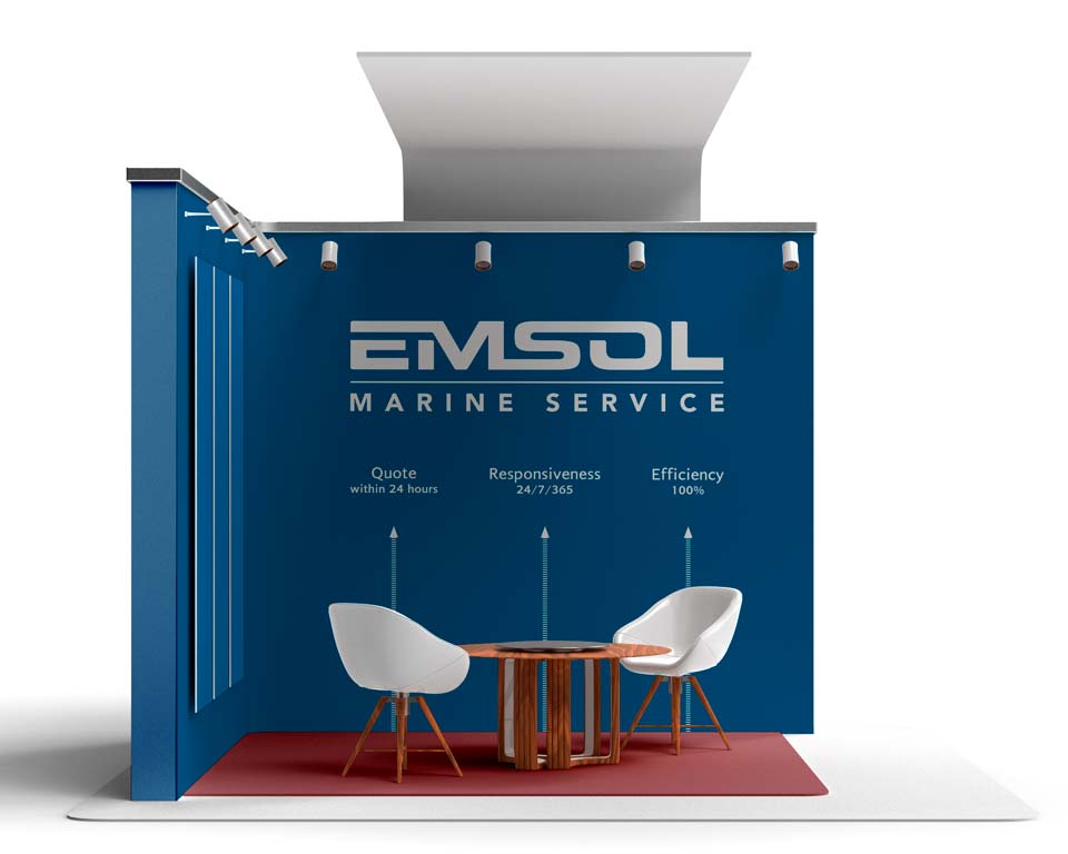 Marine Maritime Display Stand Kiosk Design. NO IDEA. Branding Graphic Design Agency