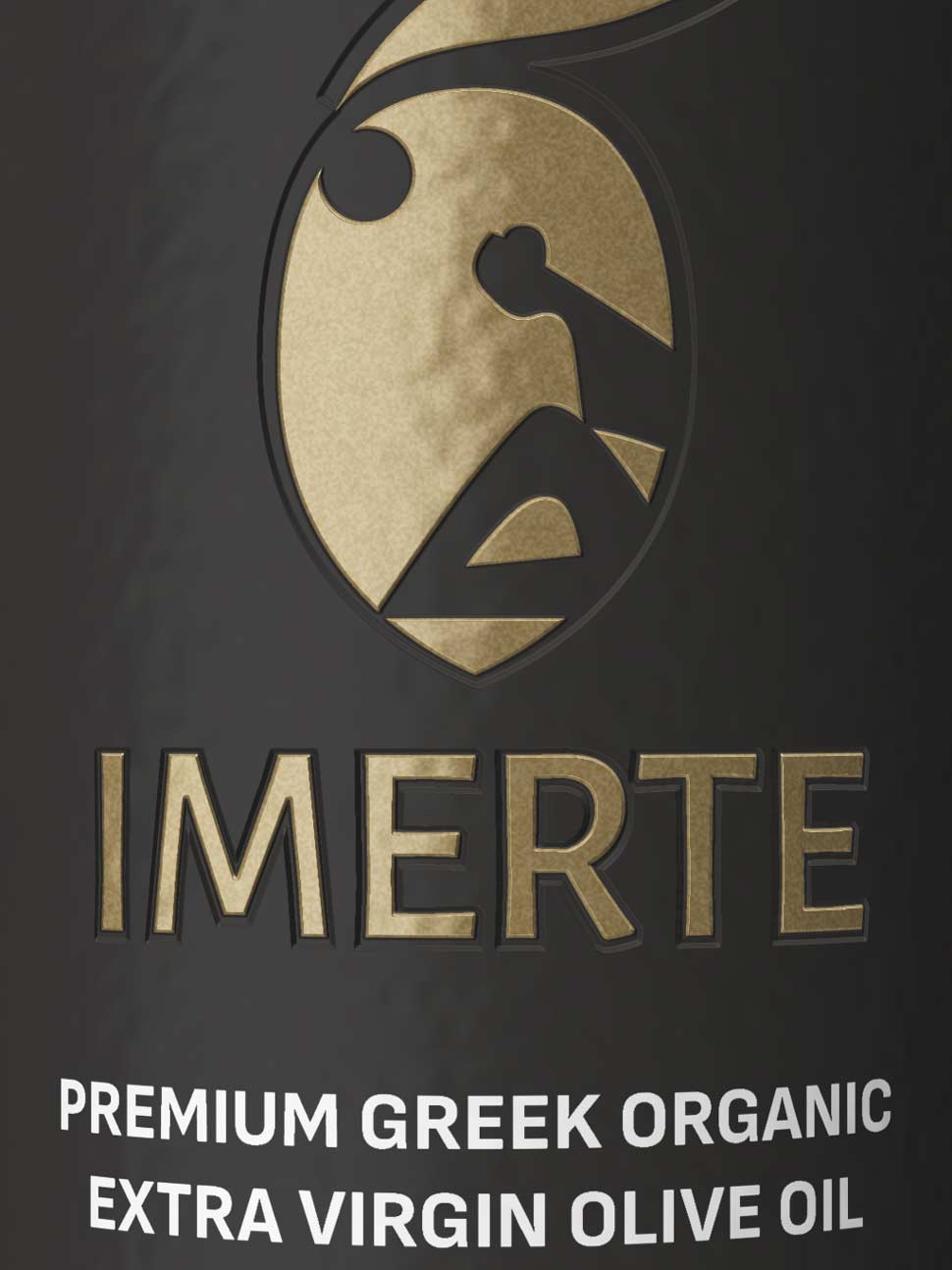 Close-up of Bio Organic Olive Oil label design showing text details