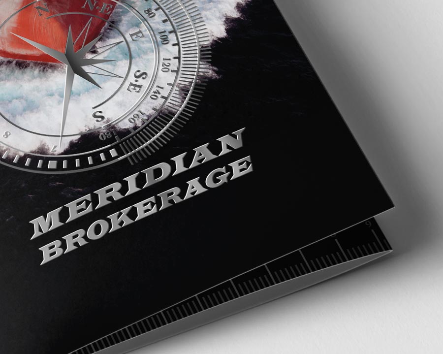 Ship brokerage catalog design featuring elegant layout and professional maritime service presentation. NO IDEA. Branding Graphic Design Agency.