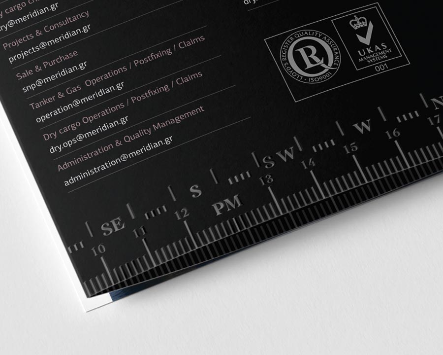 Chartering services promotional material designed for international maritime exhibition showcase. NO IDEA. Branding Graphic Design Agency.