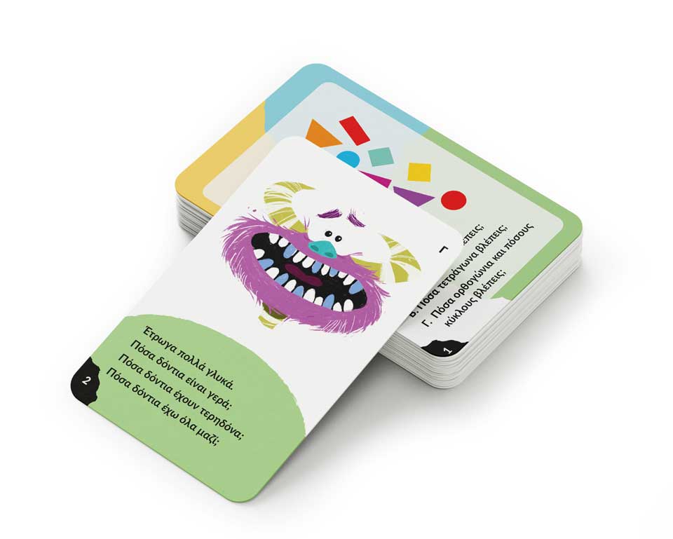 Card deck design for children's educational game with engaging visuals and learning-focused components. NO IDEA. Branding Graphic Design Agency.