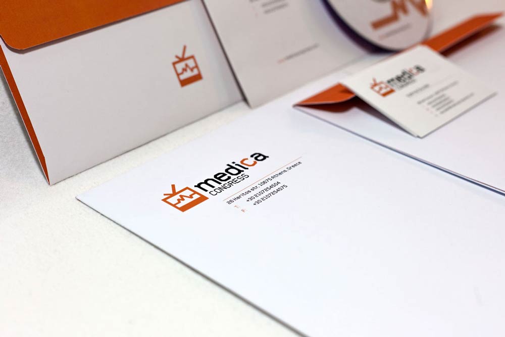 Business cards and collateral materials for healthcare event planning company with consistent brand presence. NO IDEA. Branding Graphic Design Agency.