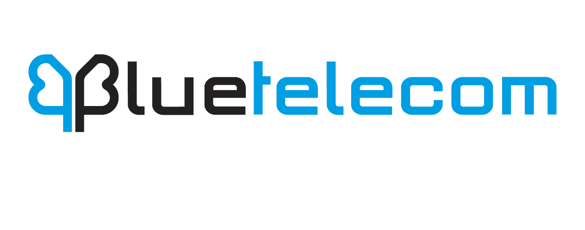 Blue Telecom logo design featuring contemporary typography and telecommunications visual elements. NO IDEA. Branding Graphic Design Agency.