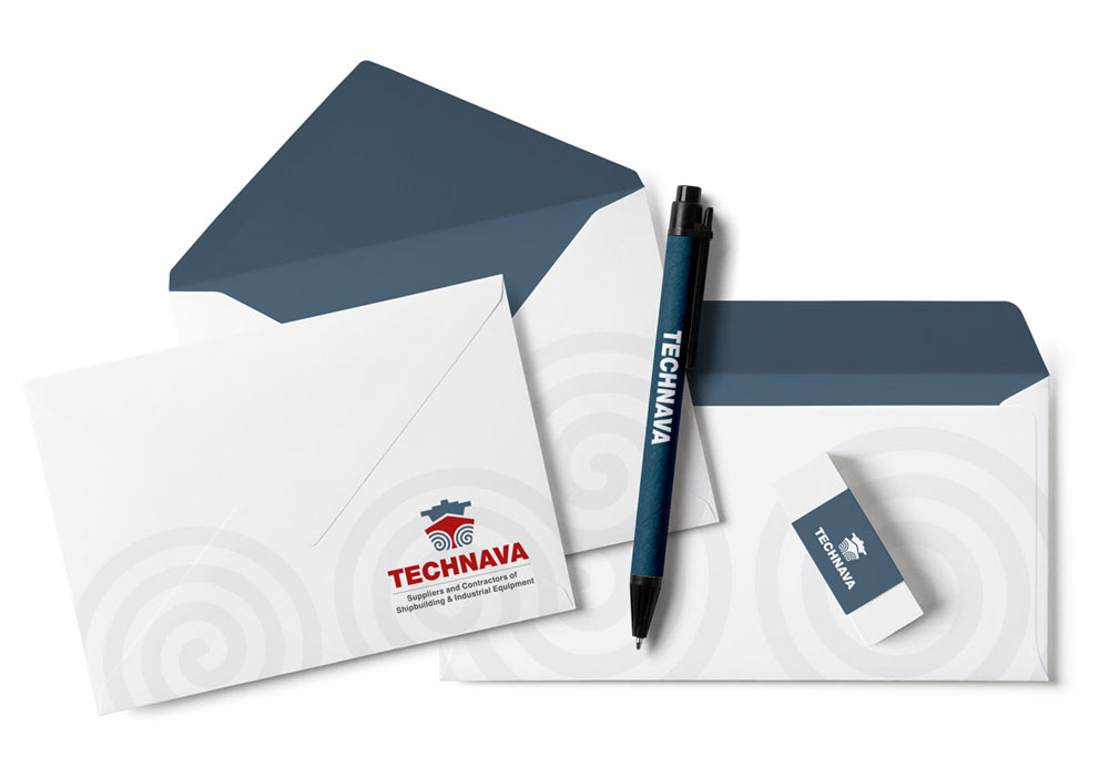 Professional stationery design for shipping company featuring high-quality letterheads and business cards. NO IDEA. Branding Graphic Design Agency.