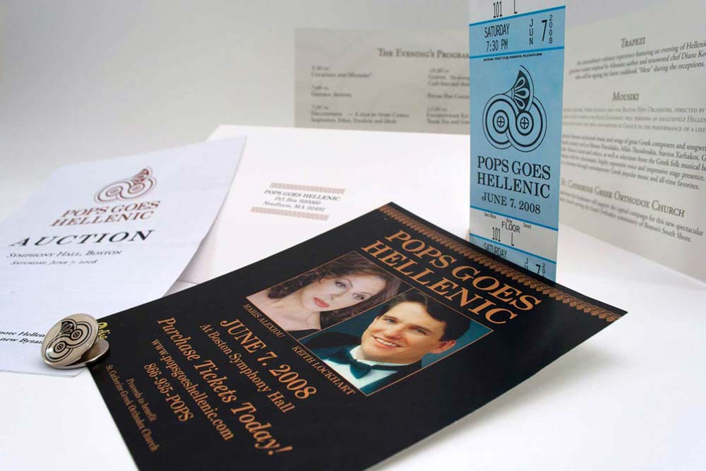 Comprehensive brand identity design for Boston Pops concert event. NO IDEA. Branding Graphic Design Agency.