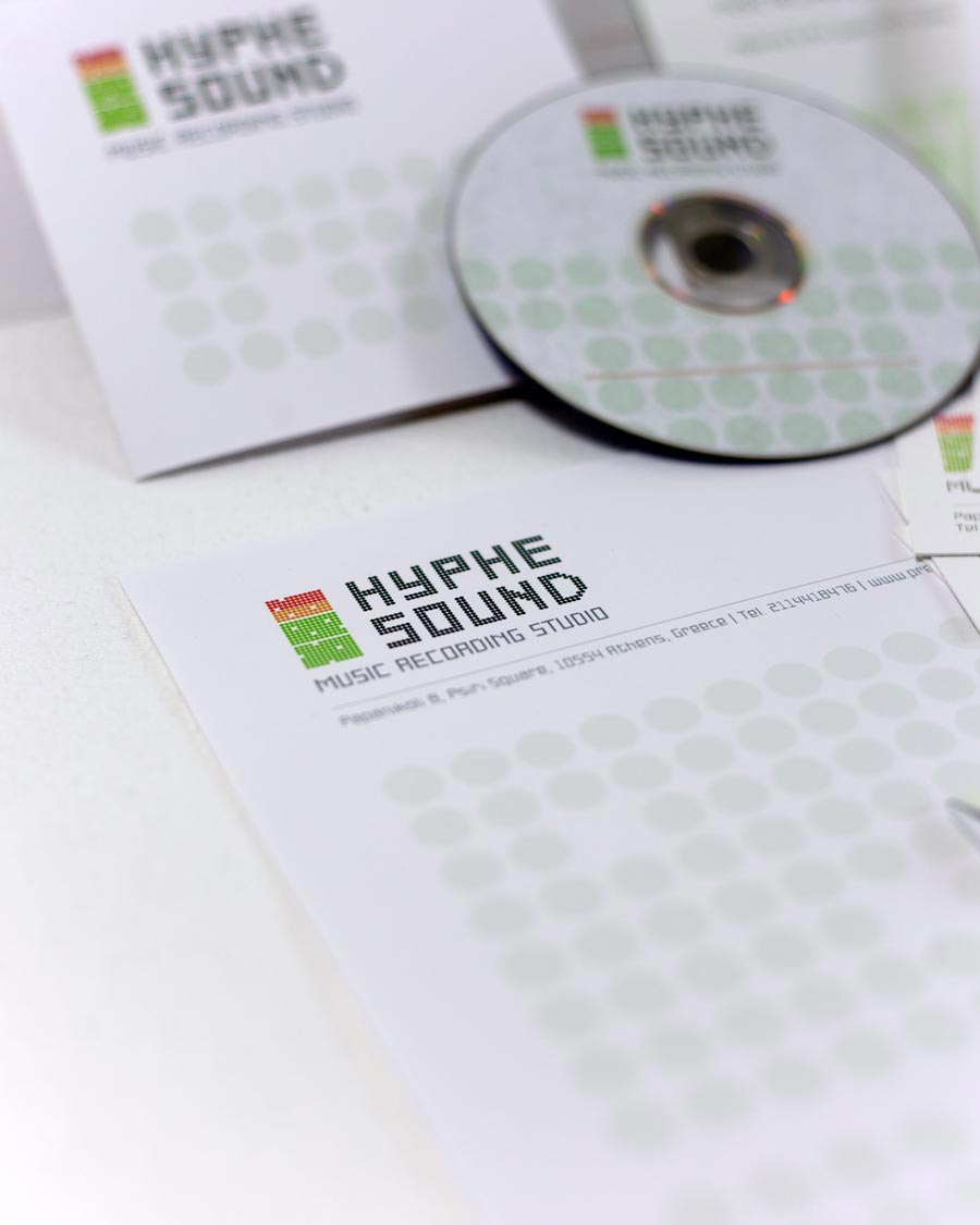 Corporate identity design with European style for sound production business. NO IDEA. Branding Graphic Design Agency.