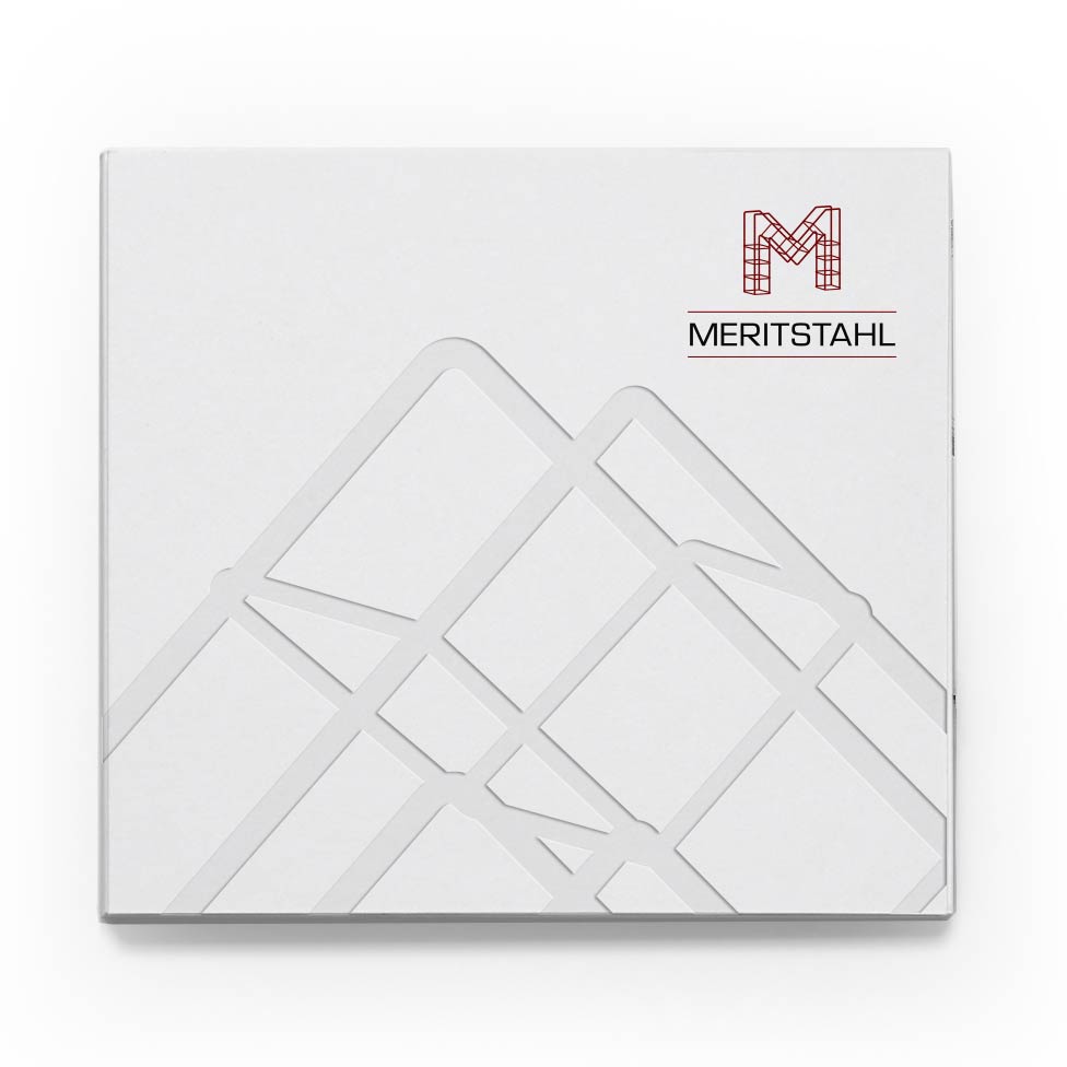 Professional folder design with CD pocket and A4 papers holder featuring industrial aesthetic and visual identity. NO IDEA. Branding Graphic Design Agency.