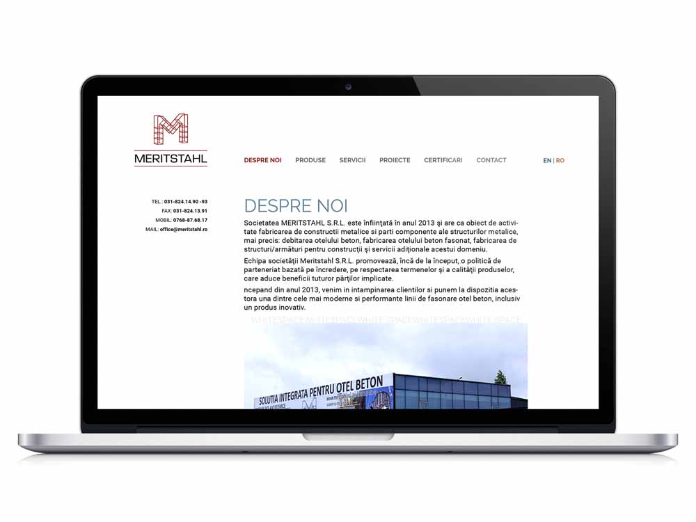 Dynamic website design for industrial business featuring clean structure and product navigation system. NO IDEA. Branding Graphic Design Agency.