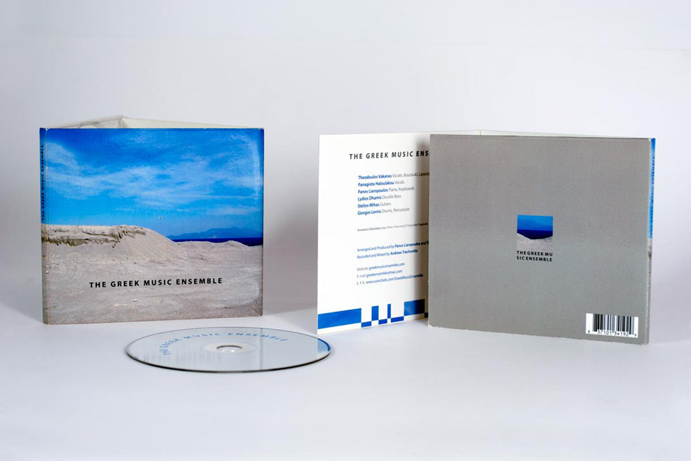 Professional CD case package design with striking visual identity and color contrast. NO IDEA. Branding Graphic Design Agency.