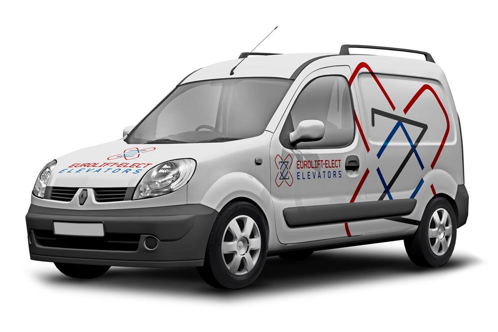 Vehicle graphics design with impressive exterior signage and logo application for company fleet visibility. NO IDEA. Branding Graphic Design Agency.